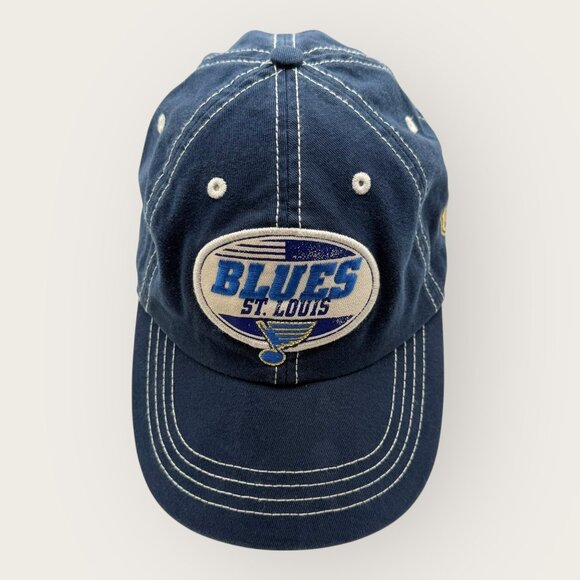 St. Louis Blues NHL Adjustable Navy Baseball Cap Embroidered Logo Hockey Hat - Picture 5 of 7